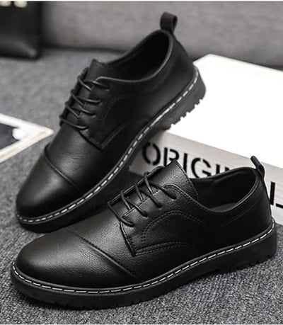 Mens Oxfords Leather Lace-ups Formal Business Dress Fashion Brogues Classic Derb image 1
