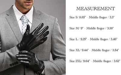 Men's Designer 3m Thinsulate Leather Driving Gloves image 2