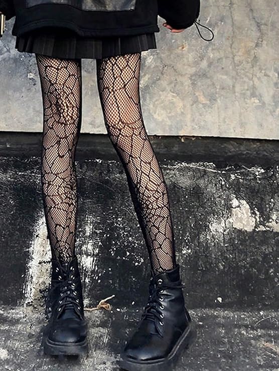 GORGLITTER Women's Floral Patterned Fishnet Tights Ladies Fashion Pattern Pantyh image 1