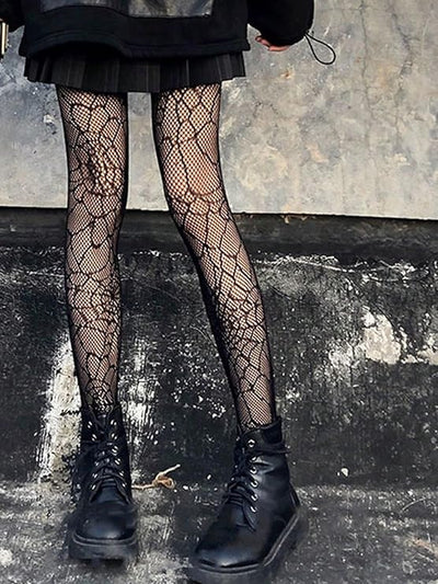 GORGLITTER Women's Floral Patterned Fishnet Tights Ladies Fashion Pattern Pantyh image 1