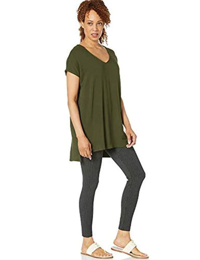 Women's Supersoft Terry Relaxed-Fit Dolman-Sleeve V-Neck Tunic image 1