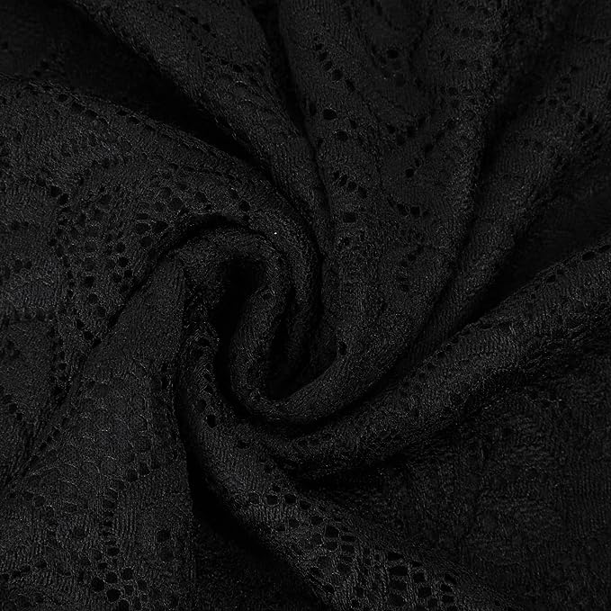 JASAMBAC Wedding Guest Dresses for Women Wrap V Neck Cap Sleeve Elegant Lace Coc image 3