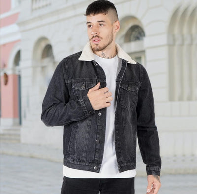 NOROZE Men's Western Style Jacket, Men's Jean Jackets Denim image 2