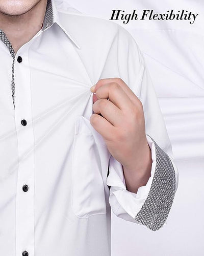 Men's Dress Shirts Long Sleeve Business Regular Fit Wedding Work Non Iron Shirt image 4