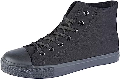 Mens Baltimore/Academy Low Top Hi Top Canvas Toe Cap Lace Up Pumps Plimsoll All image 0