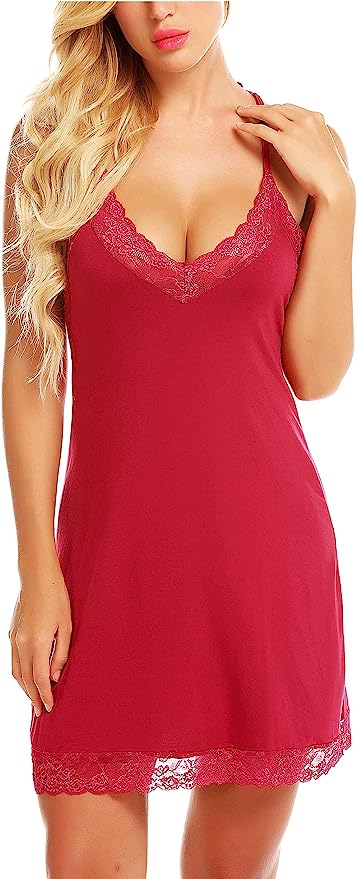 RSLOVE Sleepwear Women Lace Chemise Lingerie Sexy Nightie Full Slips Babydoll Dr image 2