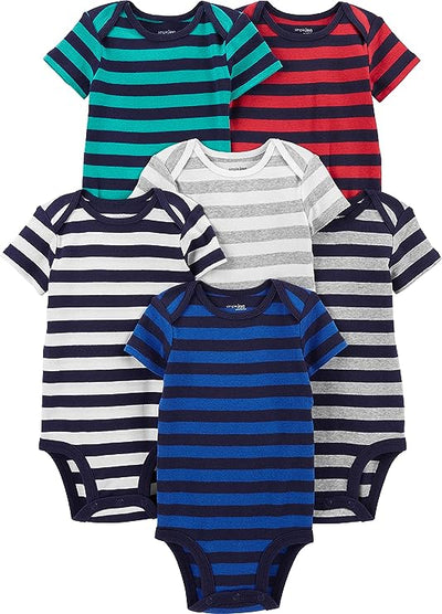 6 pack Simple Joys by Carter's Baby Boys' Short-Sleeve Bodysuit image 0