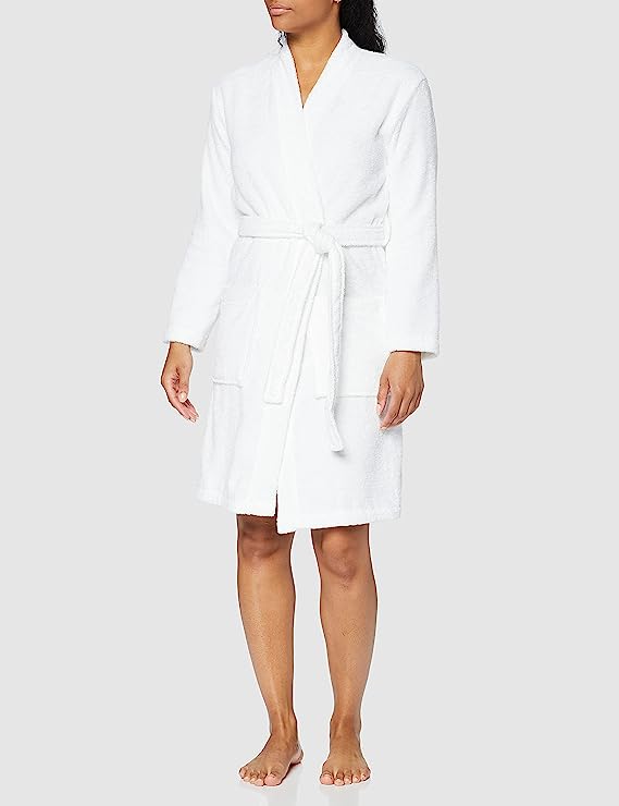 Iris & Lilly Women's Short Terry Towelling Dressing Gown image 1
