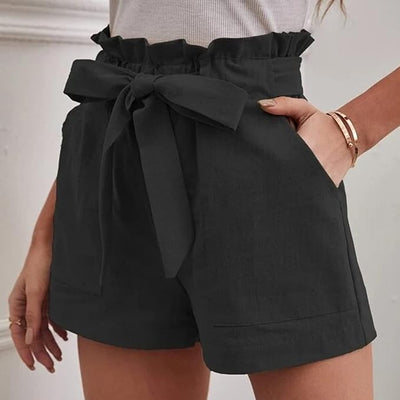 KOEMCY Womens Shorts Casual Comfy Drawstring High Waisted Shorts with Pockets Sh image 0