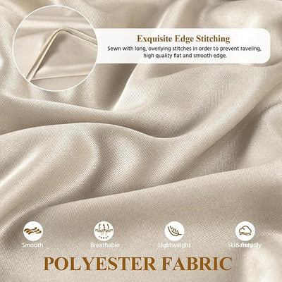 heekpek Ladies Satin Scarf Wedding Shawls and Wraps Womens Silky Scarf Lightweig image 4