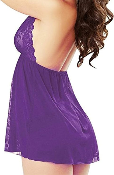 Charmnight Women's Bobydoll Sexy Lingerie Set Deep V-Neck Nightwear image 0