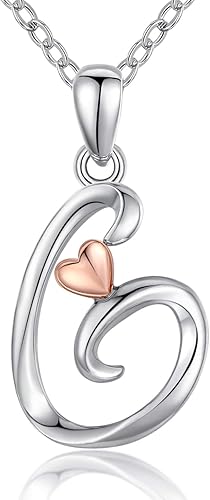 Initial Letters Necklace for Women Girls, Personalized 925 Sterling Silver Alpha image 3