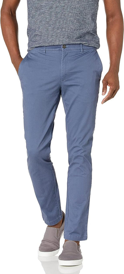 Men's Skinny-Fit Washed Comfort Stretch Chino Trousers image 0