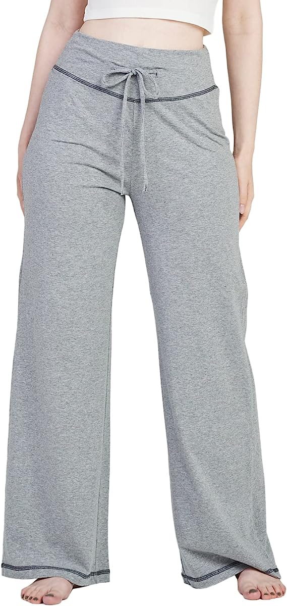 LAPASA Women's straight Pajame Pants, Sleepwear Trousers with DrawstringPurple image 2