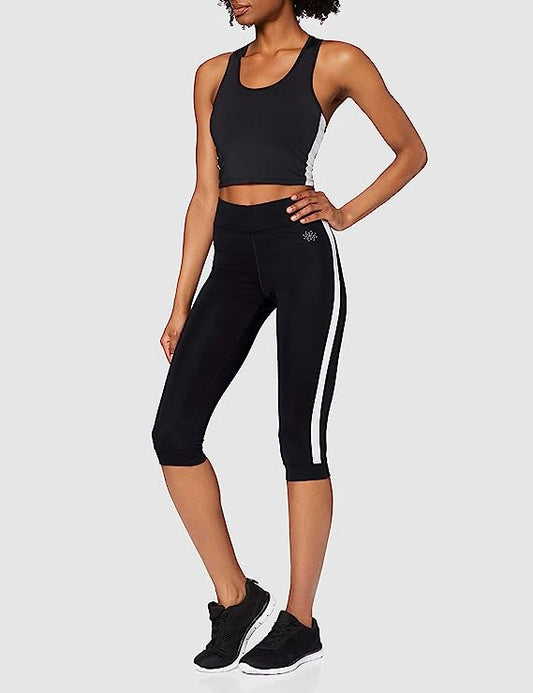 AURIQUE Women's Side Stripe Capri Sports Legging image 0