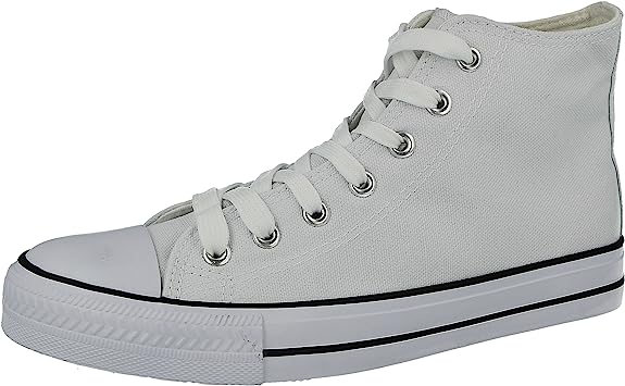 Mens Baltimore/Academy Low Top Hi Top Canvas Toe Cap Lace Up Pumps Plimsoll All image 1