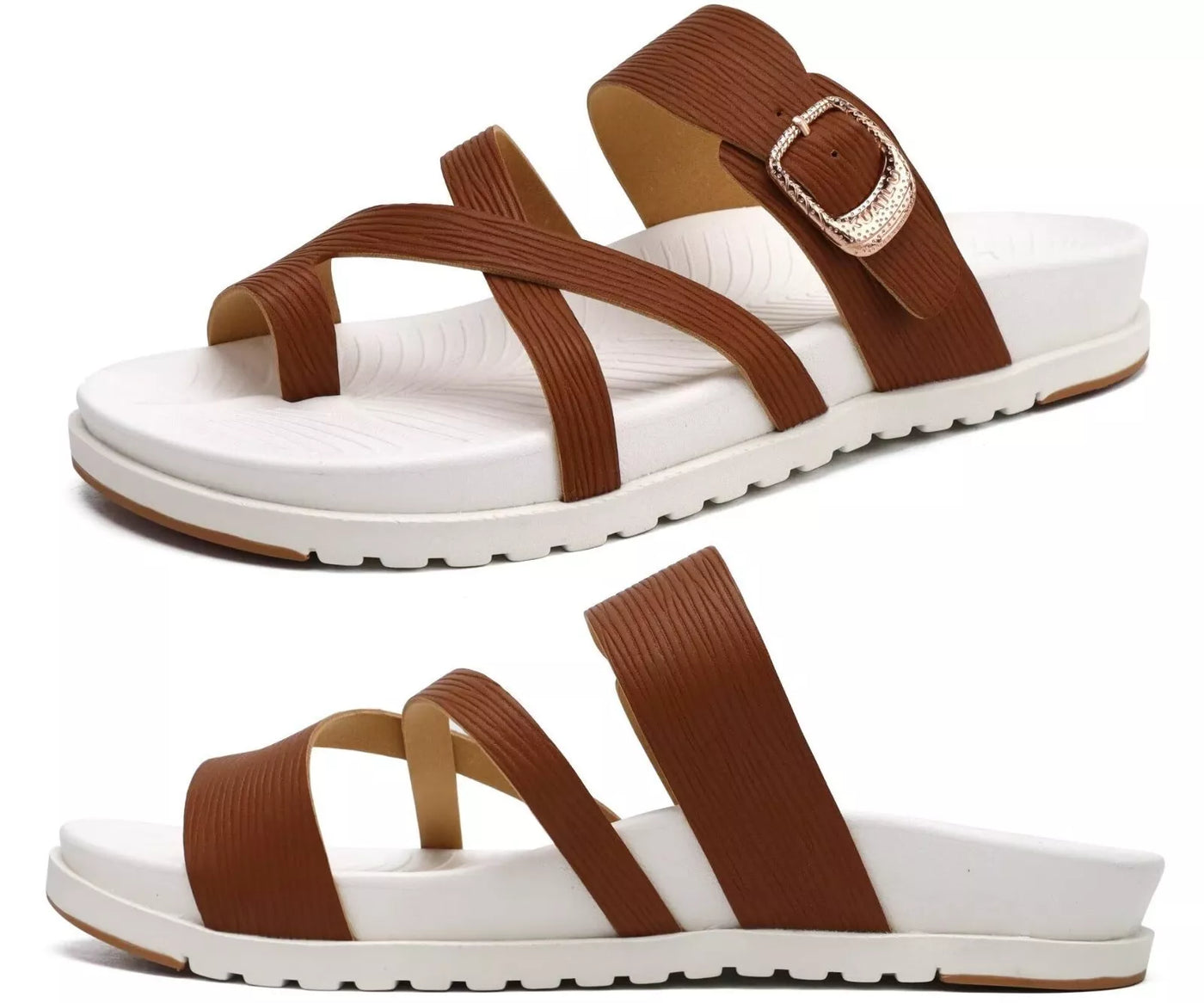 kuailu womens sliders with special straps